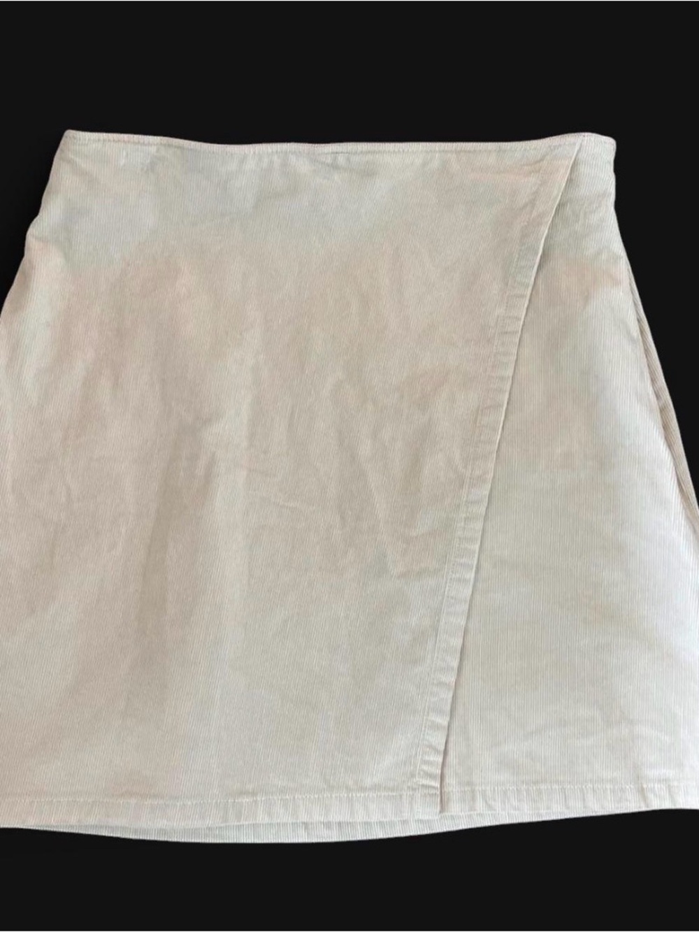 Hollister Cream Wrap-Effect Mini Skirt